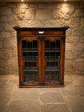 Antique Edwardian Oak Leaded Glass Bookcase – The Globe Furnishing Co. Preston, Circa 1910