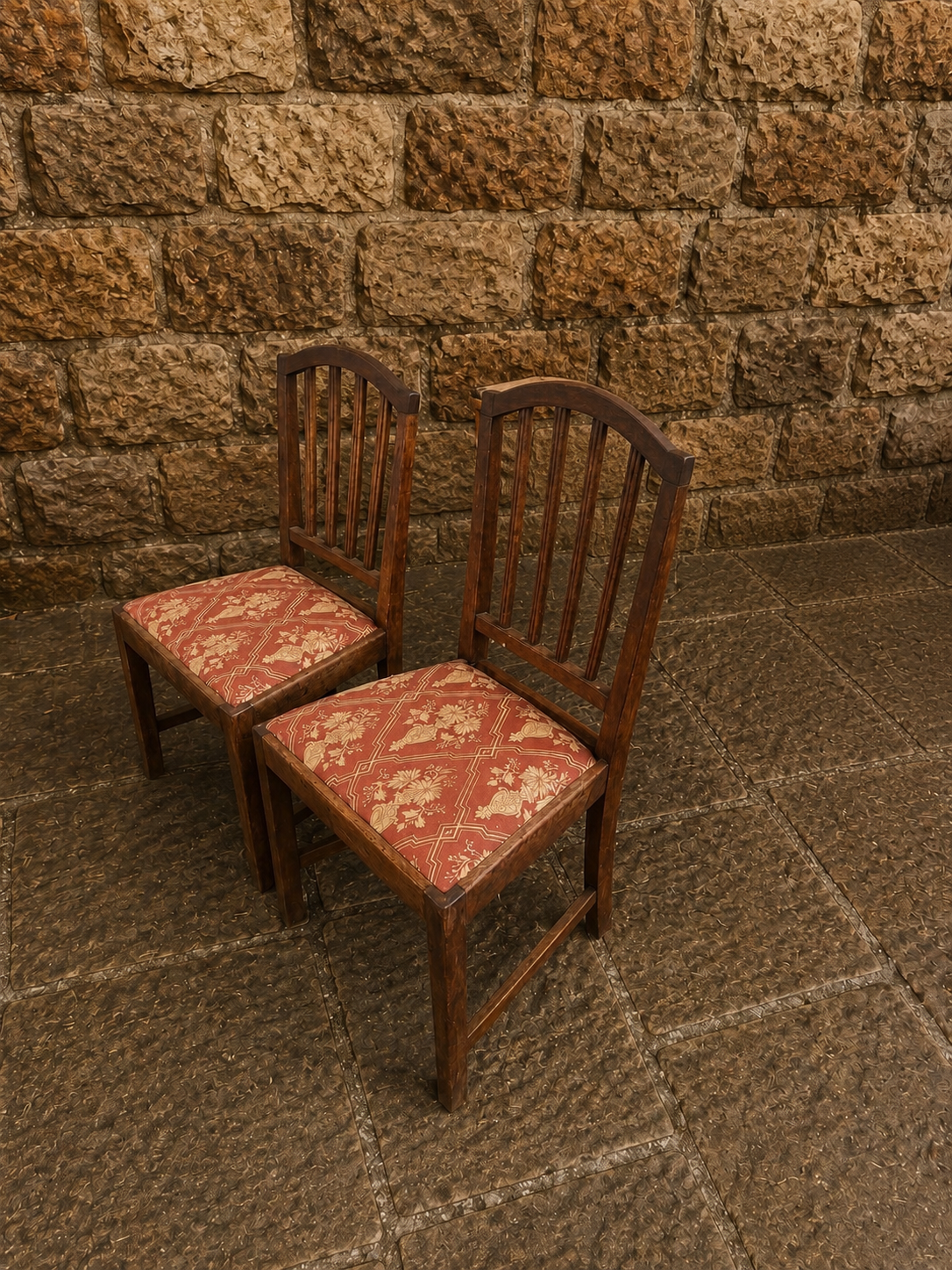 Pair of Arts & Crafts Oak Dining Chairs