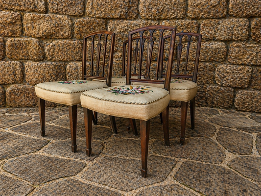 Set of 4 Edwardian Mahogany Dining Chairs c.1910–1930
