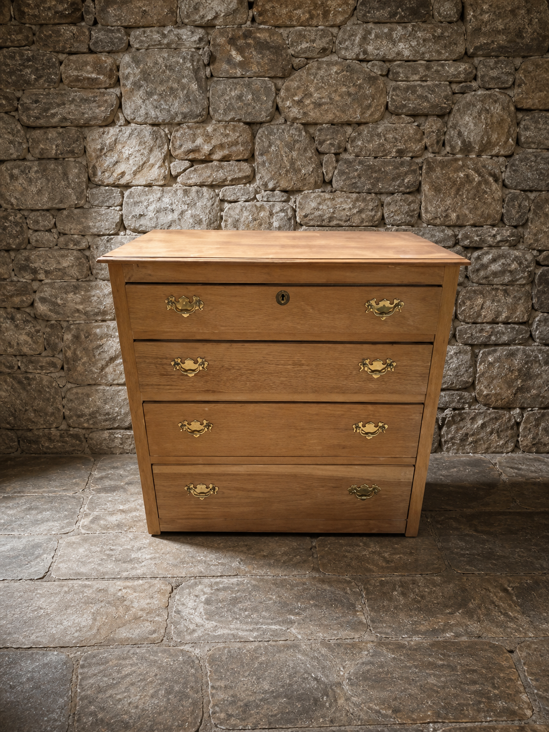 Vintage Georgian Style Oak Chest of Drawers