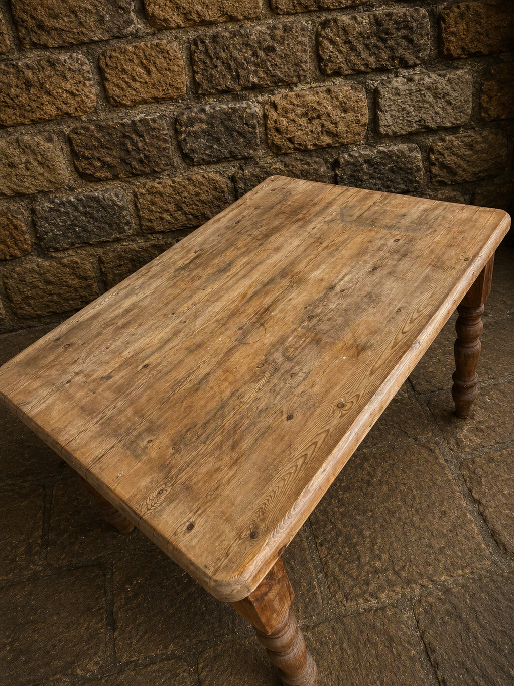 Antique Rustic Pine Farmhouse Table c1890–1910