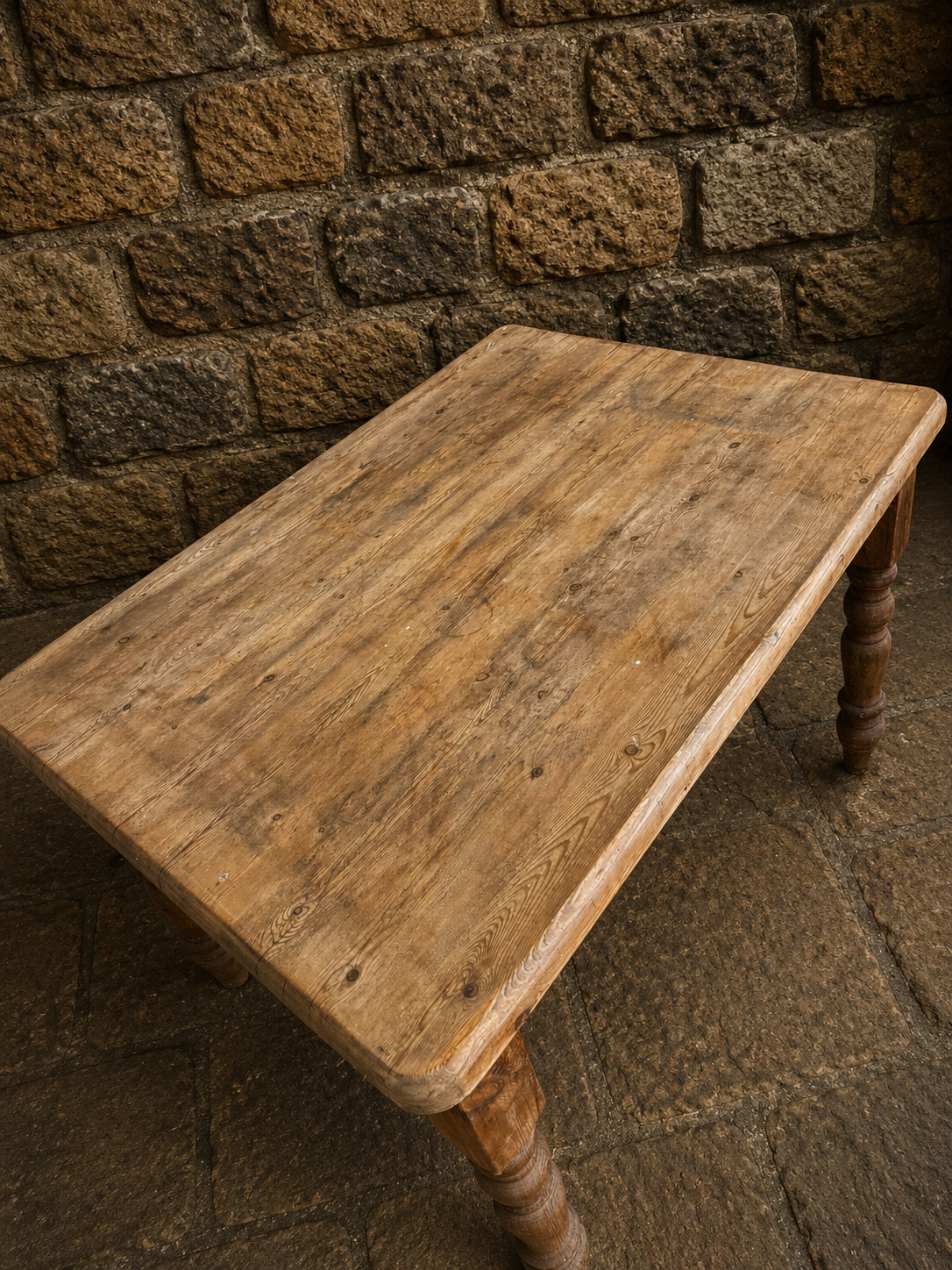 Antique Rustic Pine Farmhouse Table c1890–1910