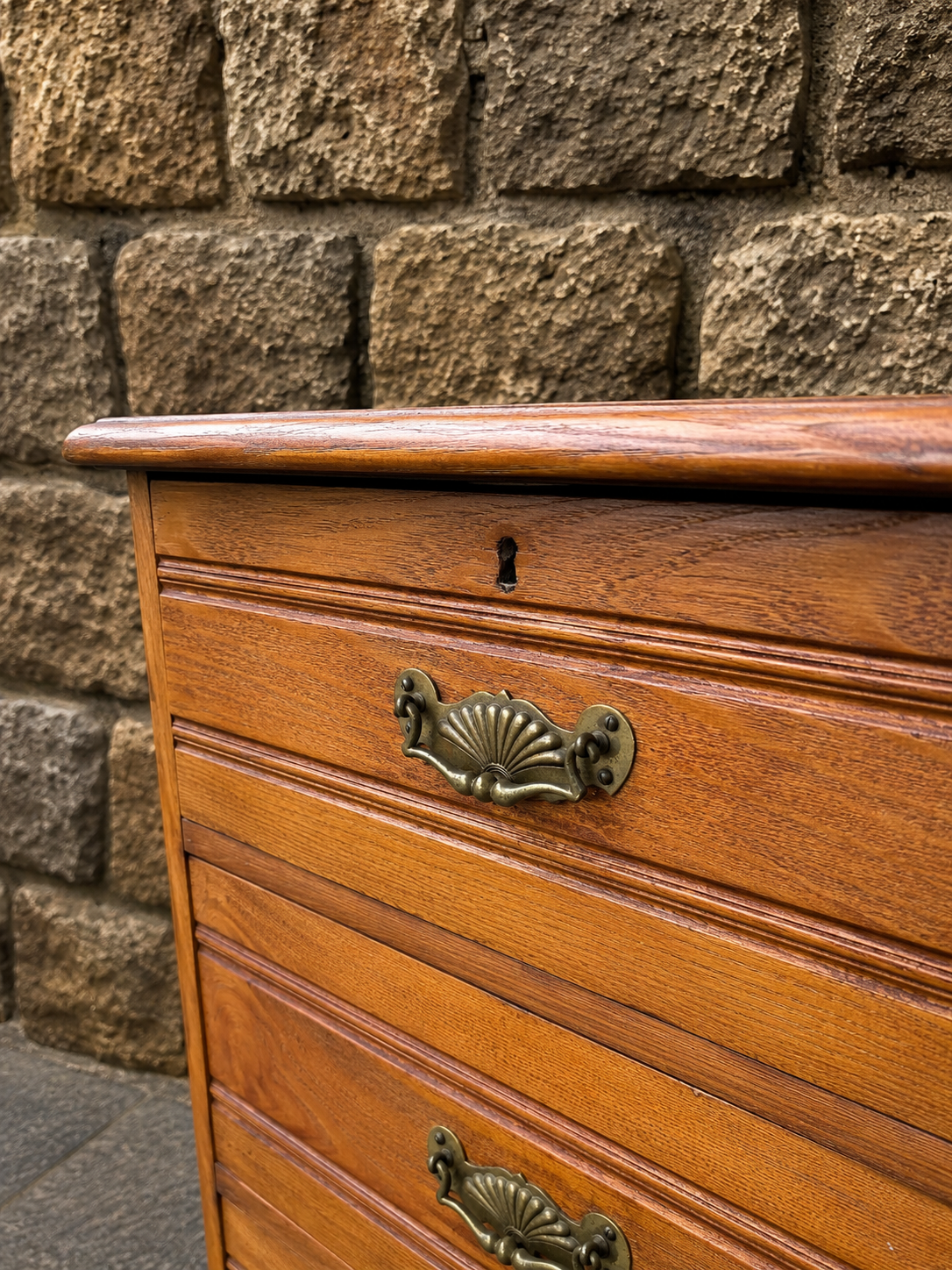 Antique Rustic Chest of Drawers – Victorian Farmhouse Storage Chest