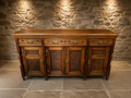 Late Victorian Carved Walnut Sideboard | Antique English Walnut Buffet Cabinet | 19th Century Country House Sideboard | Victorian Storage Cabinet