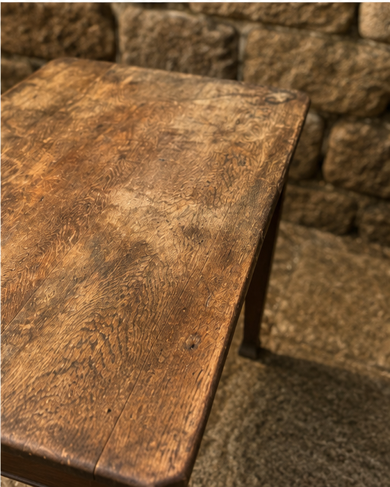 Antique Tiger Oak Side Table | Victorian English Occasional Table c.1890–1915
