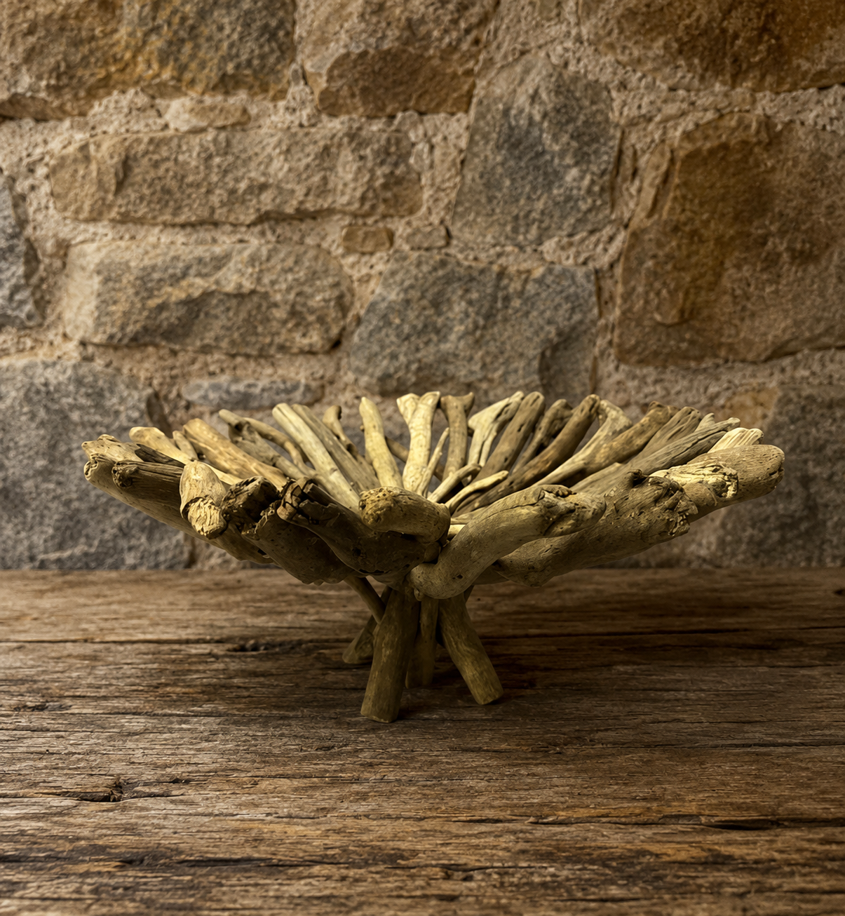 Large Handmade Driftwood Sculptural Bowl Centrepiece