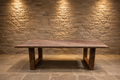 Modern Bespoke Veneered Dining Table with Resin Inlay | Contemporary Designer Kitchen Table | Large Dining Table