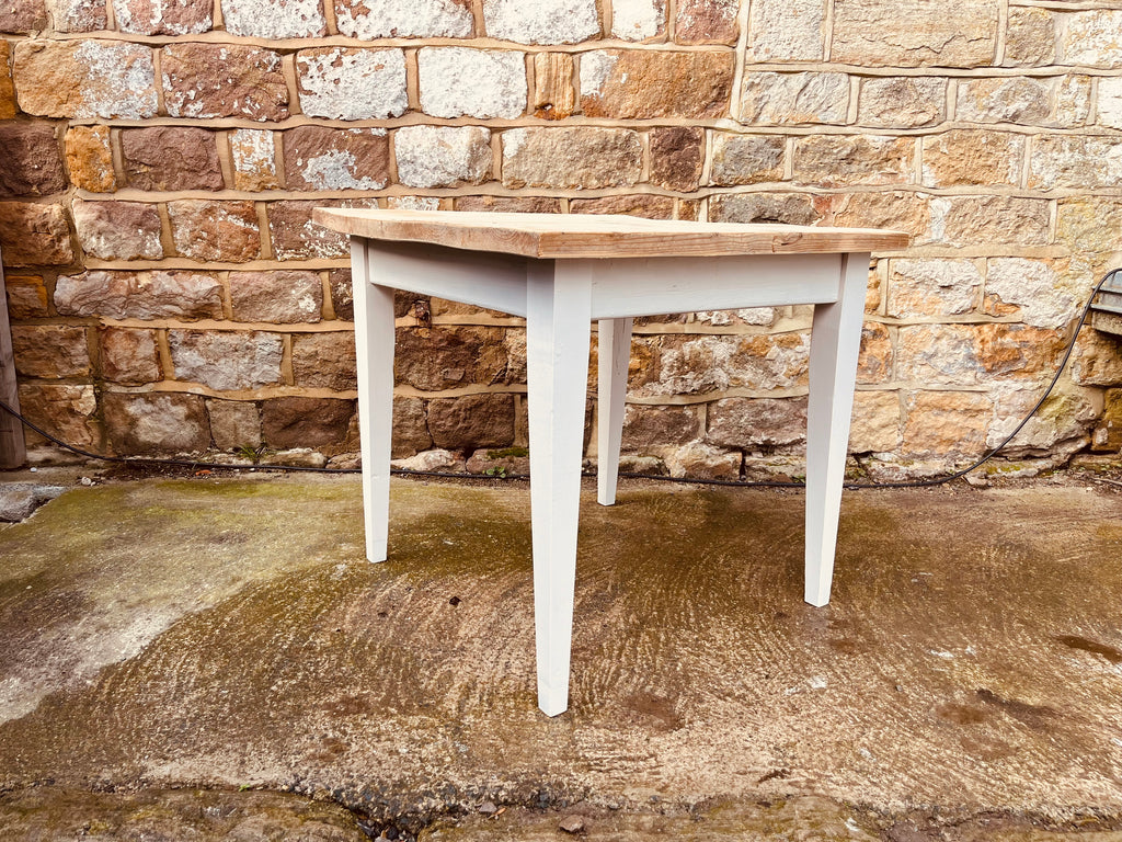 Vintage Farmhouse Kitchen Table with Natural Pine Top