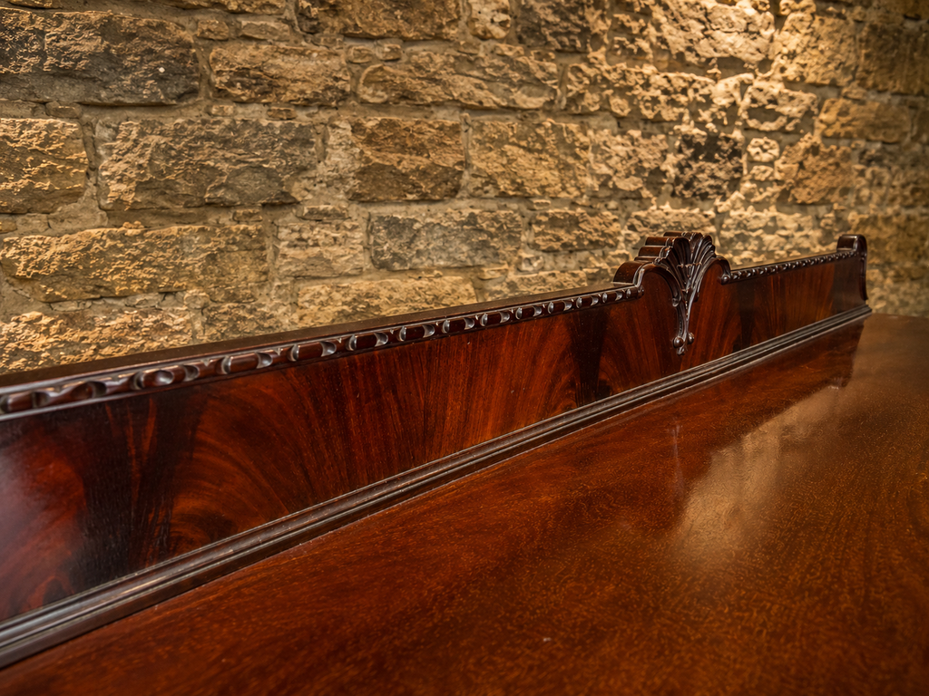 Antique Mahogany Serpentine Sideboard with Figured Veneers – Early 20th Century
