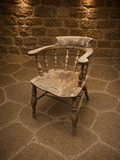 Antique Primitive Elm & Ash Smoker’s Bow Chair | English Country Captain’s Chair | Circa 1820–1860