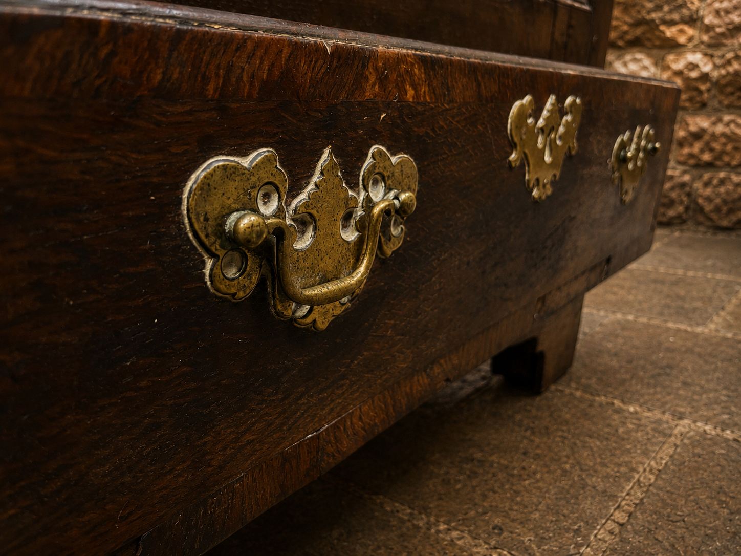 Antique Jacobean Revival Oak Mule Chest | Solid Oak Blanket Chest | Panelled Oak Storage Chest | Country House Furniture | Circa 1900–1930