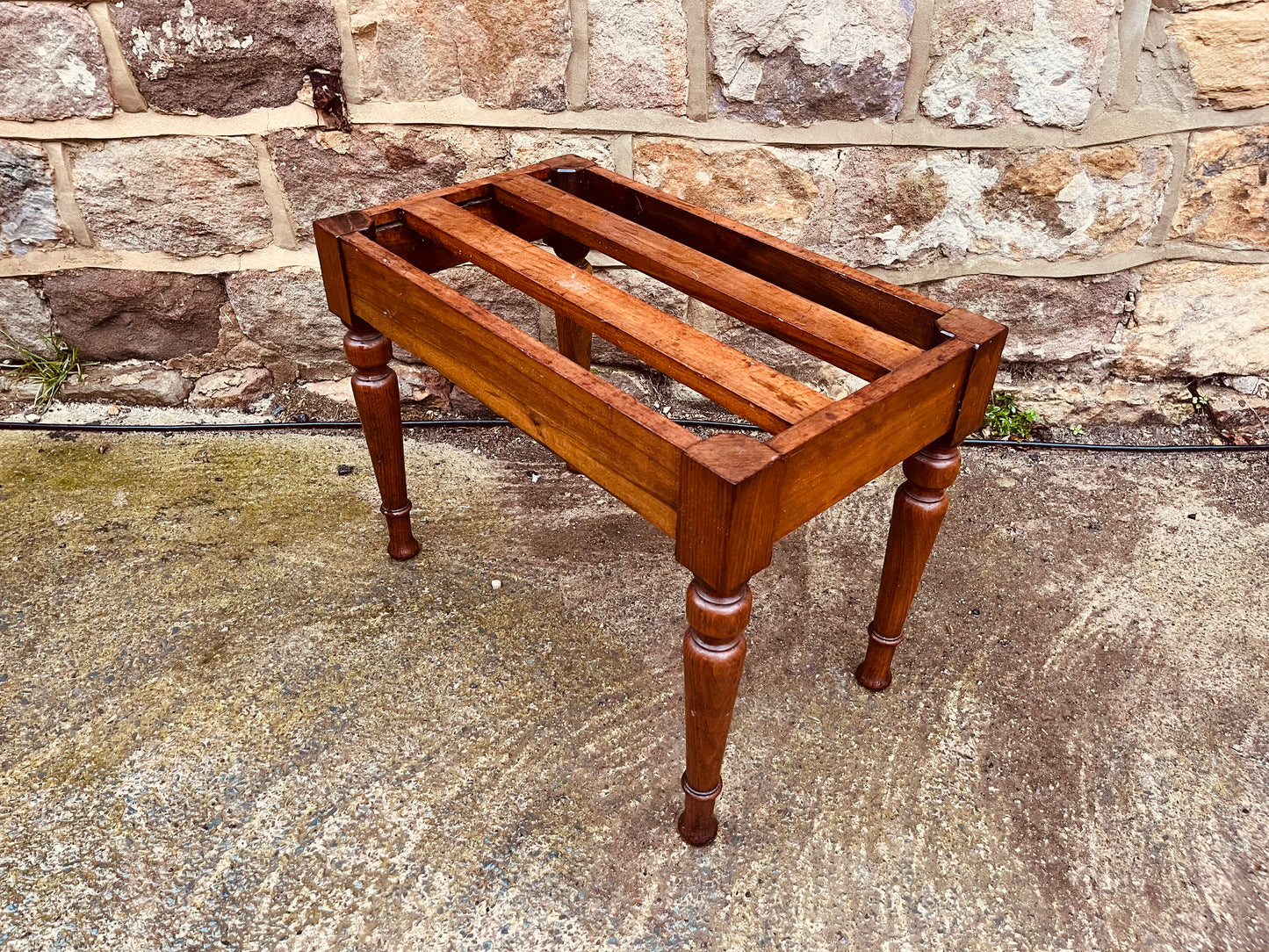 Vintage Wooden Footstool Frame – Upholstery & Restoration Project