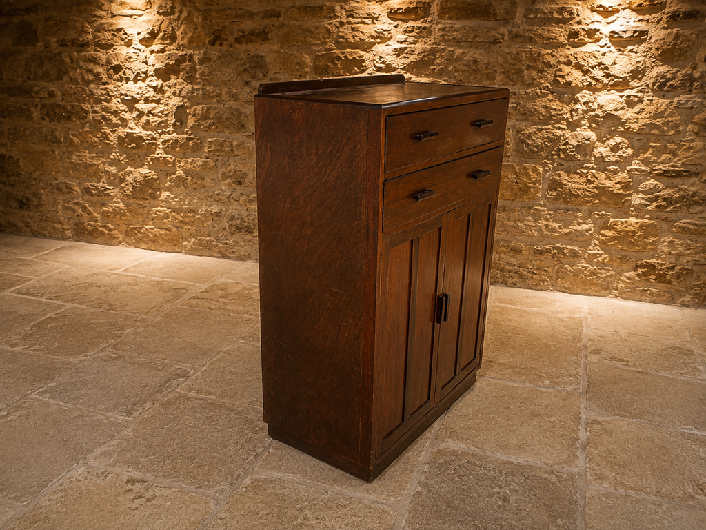 Antique Arts & Crafts Oak Cabinet – c.1910–1930