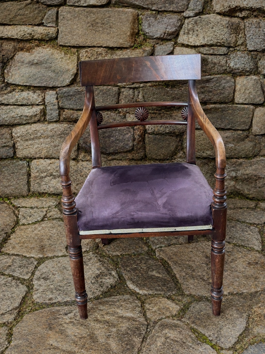 Antique Regency Mahogany Library Desk Chair