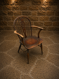 Antique Early 19th Century English Windsor Armchair | Wheelback Elm & Ash Chair | Circa 1820–1850