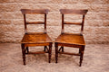 Pair of Victorian Farmhouse Dining Chairs in Solid Wood