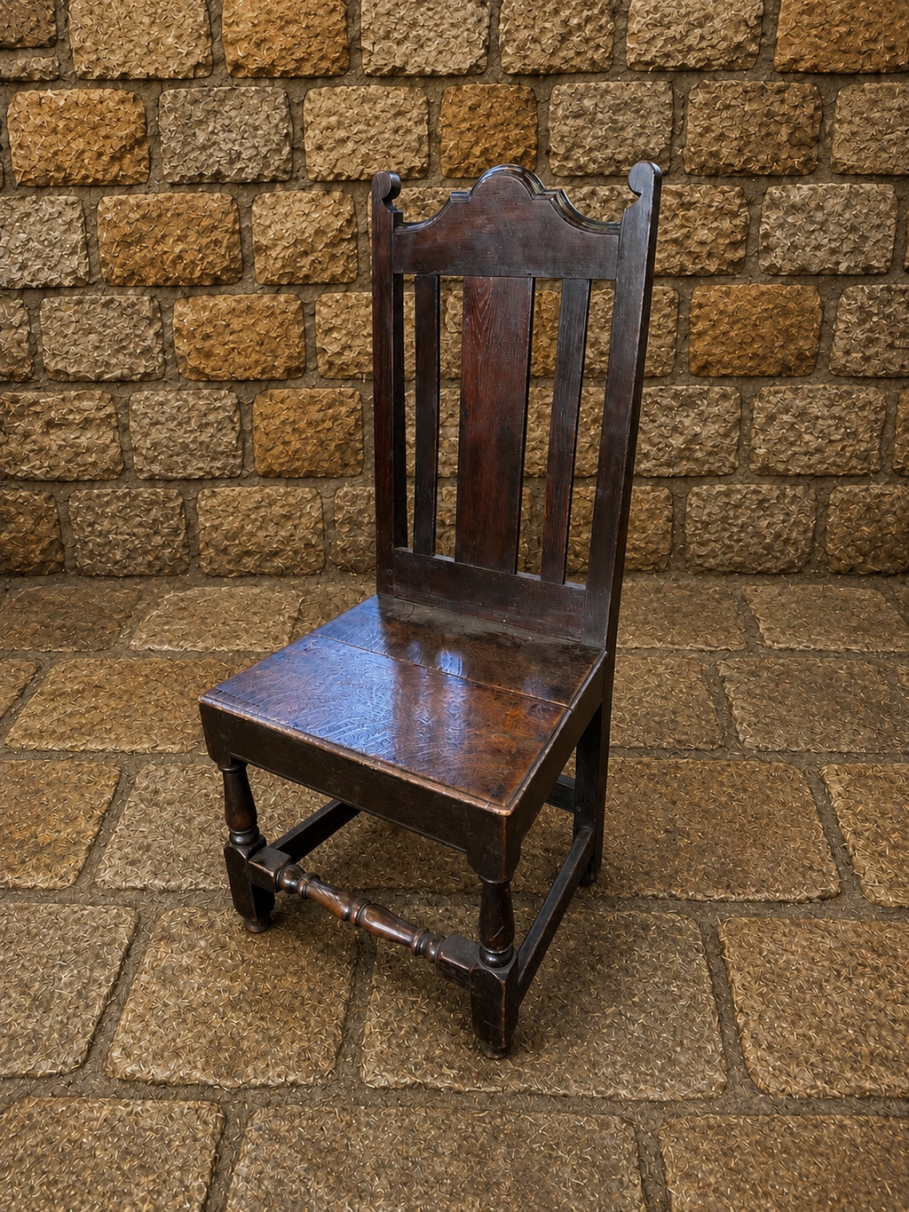 Antique English Oak Farmhouse Chair c.1900