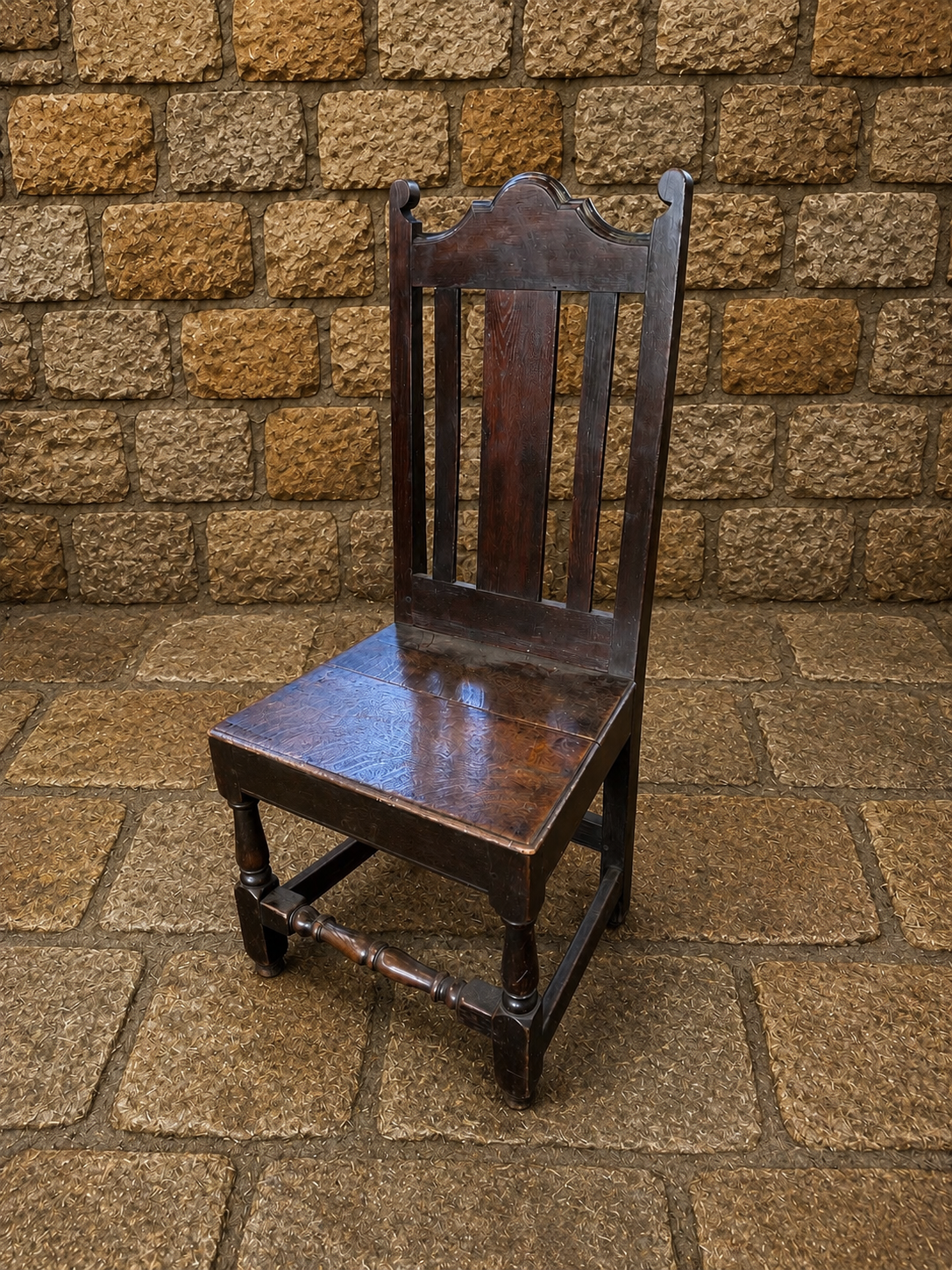 Antique English Oak Farmhouse Chair c.1900