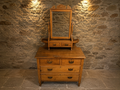 Antique Pine Dressing Chest with Mirror – Late Victorian / Edwardian, Circa 1900