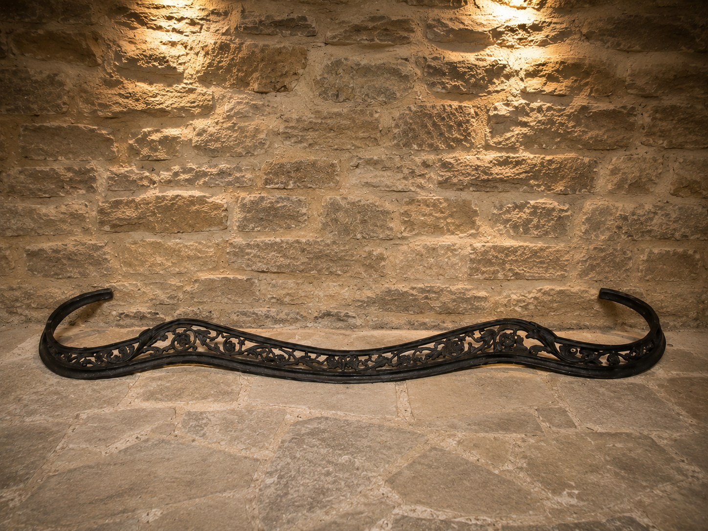 Antique Victorian Cast Iron Fireplace Fender Front | Ornate Fire Kerb | Architectural Salvage | c.1870–1900