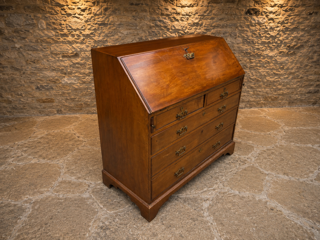 Antique Edwardian Mahogany Bureau Writing Desk – Fitted Interior c.1900