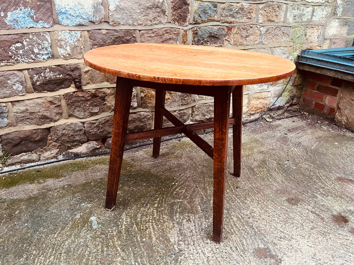 Vintage Solid Wood Round Kitchen Table