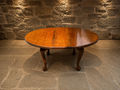 Antique Walnut Extending Dining Table – Circa 1920 Queen Anne Style Oval Table