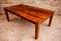 Large Extending Dining Table with Polished Wood Top