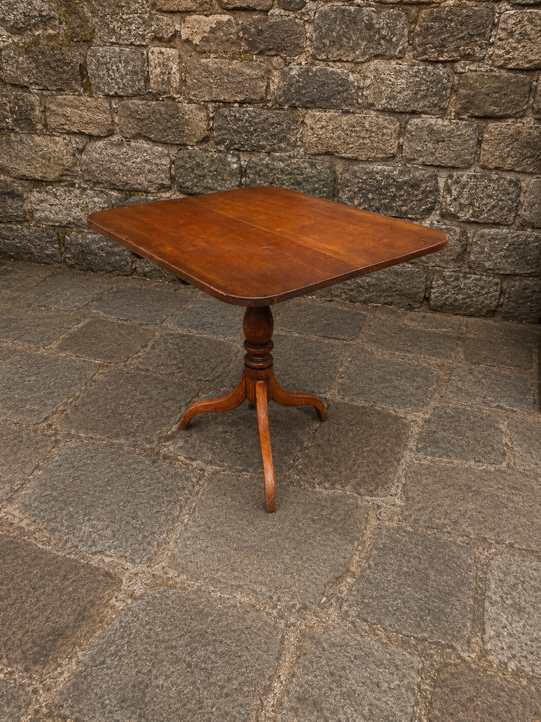 Antique Georgian Style Oak Tilt Top Tripod Table