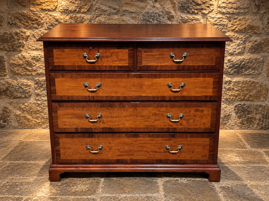 Antique Regency Figured Mahogany Chest of Drawers c.1830