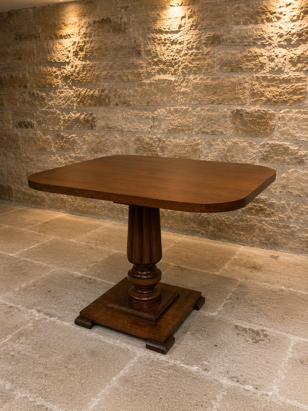 Regency Revival Mahogany Pedestal Lamp Table | Antique Occasional Table | English Side Table | Circa 1930