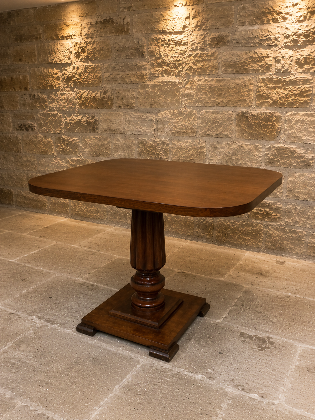 Regency Revival Mahogany Pedestal Lamp Table | Antique Occasional Table | English Side Table | Circa 1930