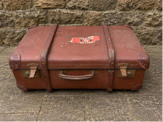 Vintage Paragon Suitcase | 1950s British Travel Case | Decorative Vintage Luggage Trunk