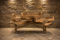 Set of 5 Vintage 1976 Wooden Market Display Stands | W. Cundall Produce Crates