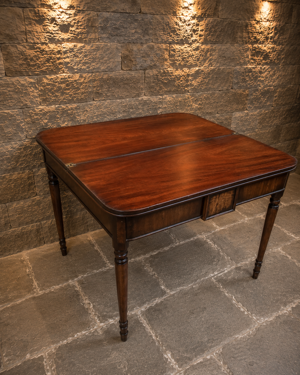 Antique Victorian Mahogany Fold-Over Tea Table – 19th Century c.1850–1880
