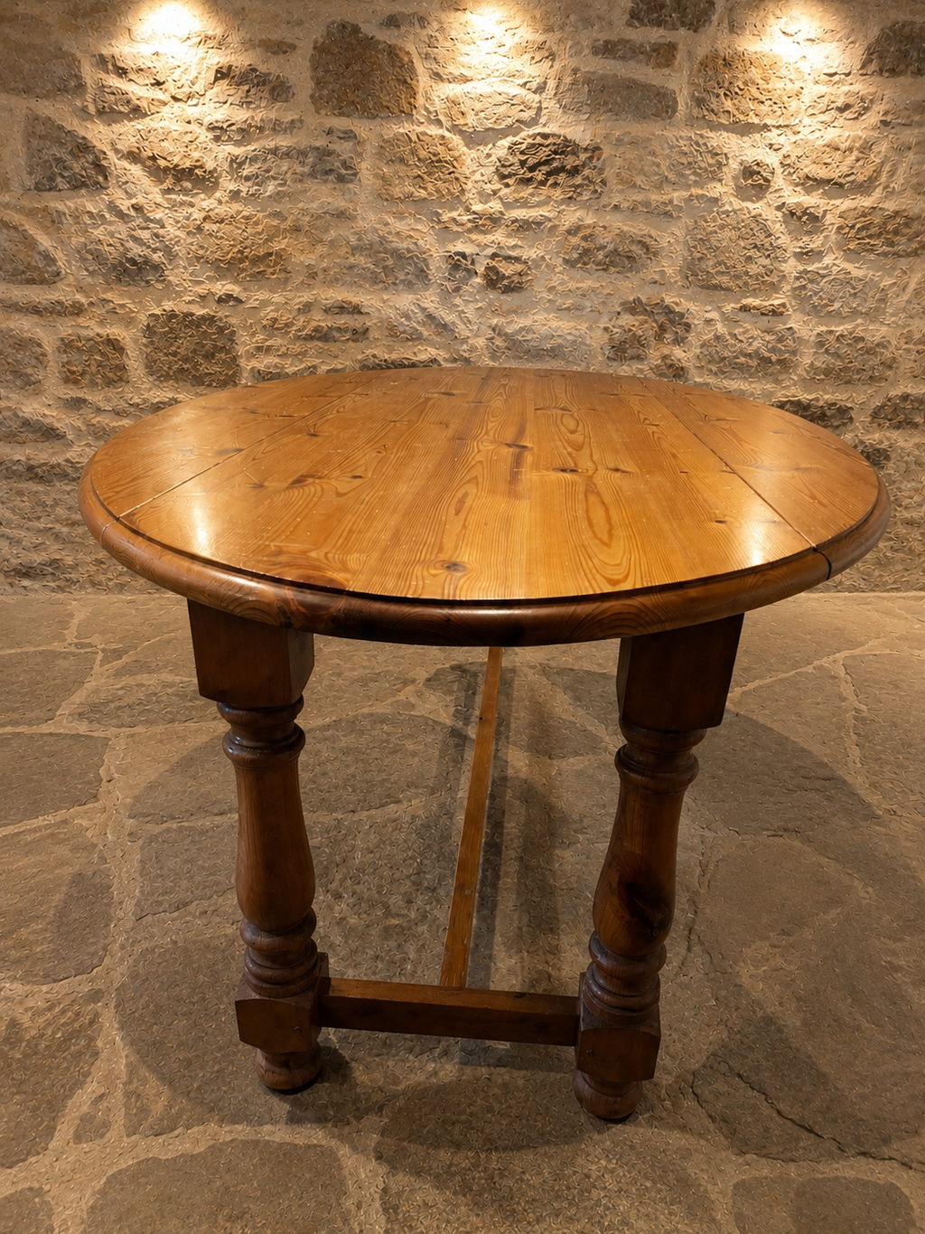 Antique English Pine Gate Leg Dining Table | Solid Pine Drop Leaf Farmhouse Table | Extending Country Dining Table | c.1920–1940