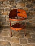 Antique Edwardian Mahogany Corner Washstand – Shaving Stand & Hallway Cabinet