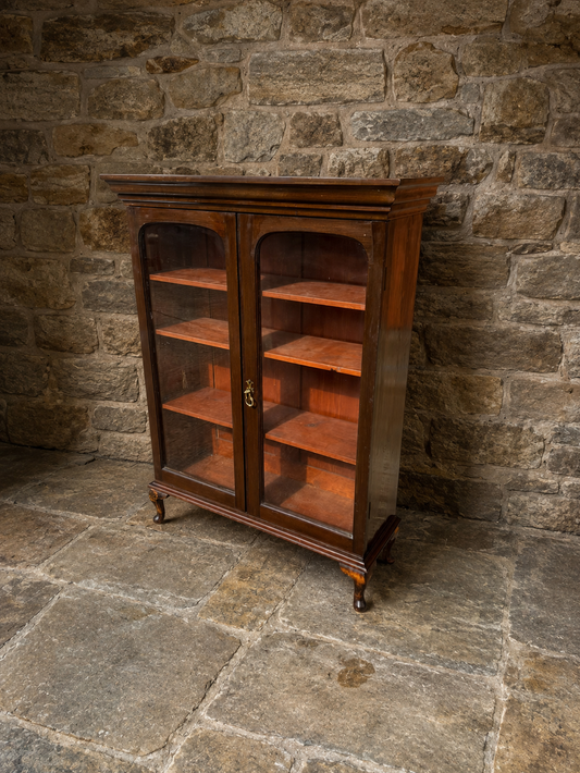 Antique Edwardian Mahogany Glazed Bookcase Display Cabinet | Circa 1900–1915