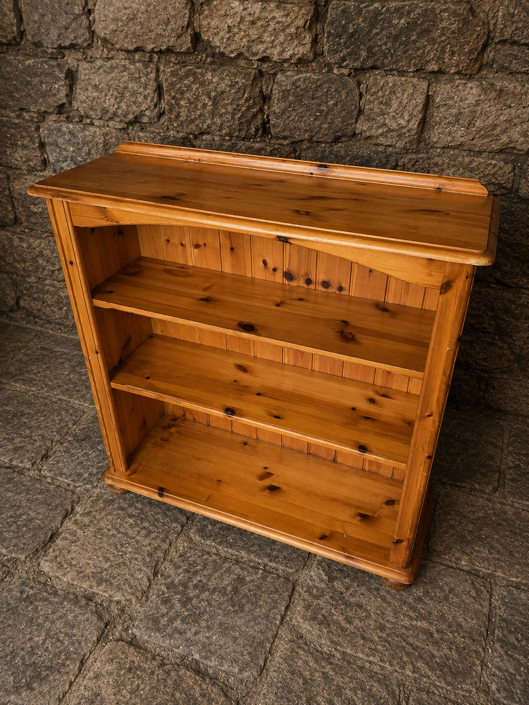 Antique Victorian Pine Open Bookcase c.1880-1900