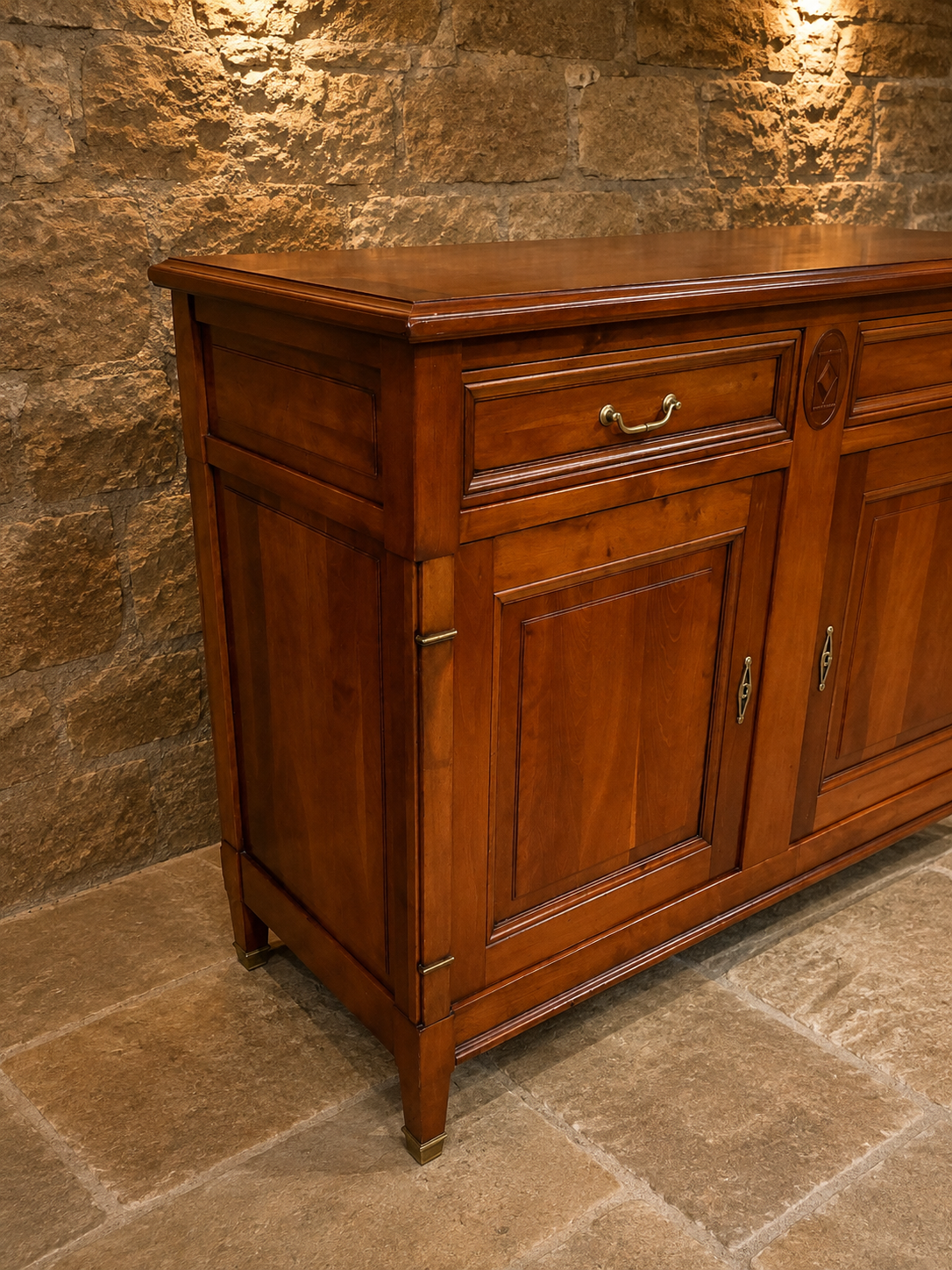 Le Grange Cherrywood Sideboard Cabinet – French Style Vintage Cupboard