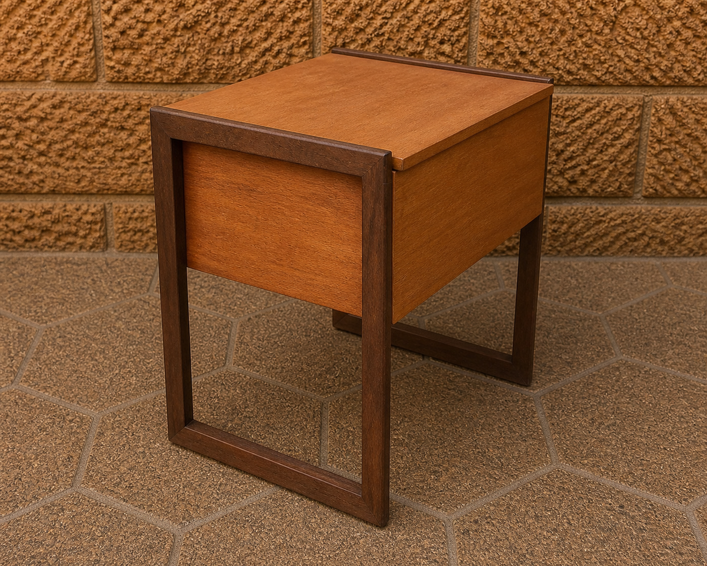 Mid Century Teak Side Table – Scandinavian Style 1960s Occasional Table