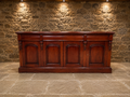 Victorian Mahogany Shop Counter Base | Antique Commercial Cabinet | Kitchen Island Base