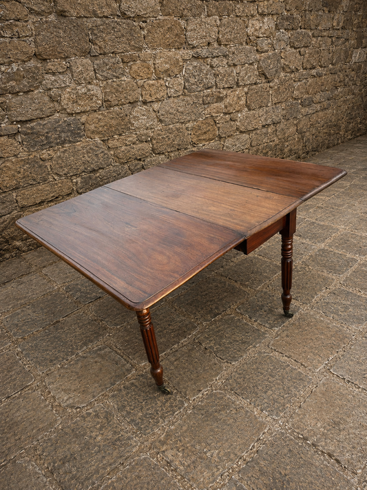 Antique Victorian Mahogany Drop Leaf Dining Table c.1900