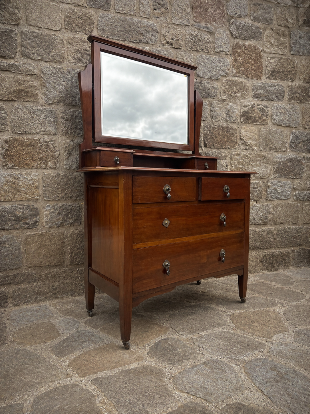 Regency Mahogany Dressing Table with Mirror | Antique Georgian Dressing Chest c.1820