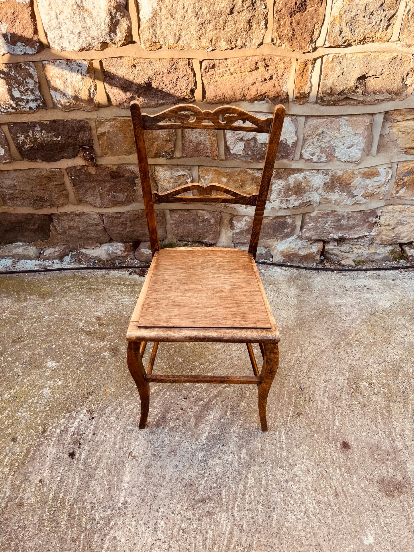 Antique Oak Accent Chair – Victorian / Edwardian Carved Chair Circa 1900
