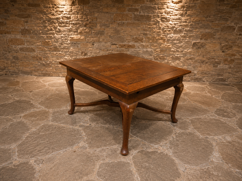 Antique Edwardian Oak Draw-Leaf Dining Table – c.1900–1920