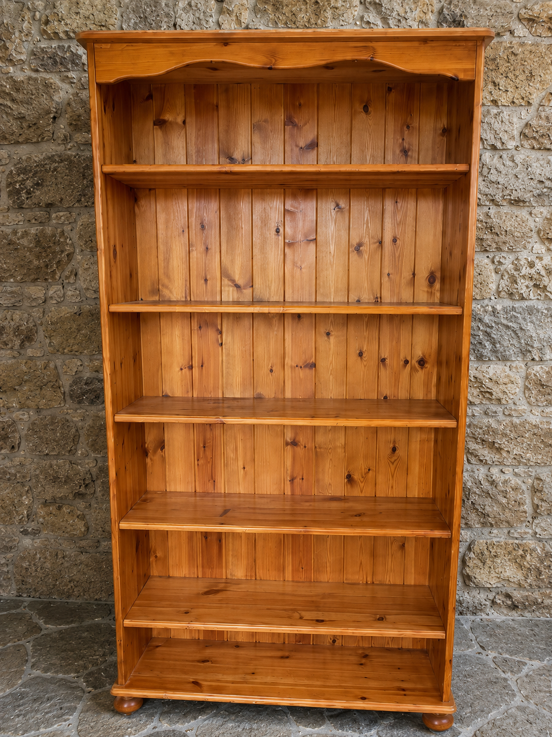 Late 20th Century Solid Pine Farmhouse Bookcase