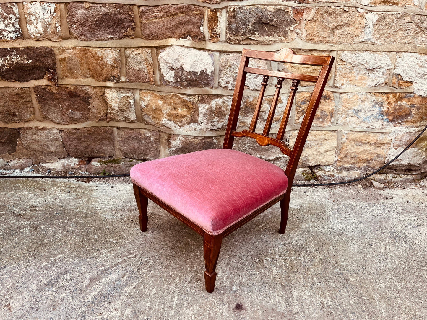 Edwardian Inlaid Mahogany Nursing Chair c.1910