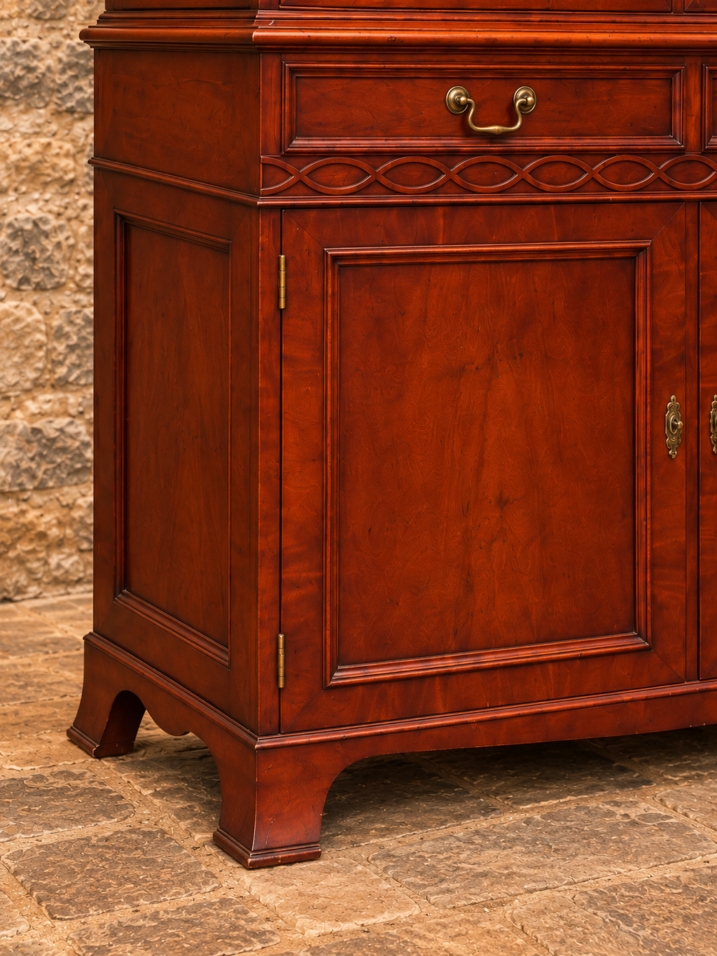 Vintage Georgian style glazed display cabinet
