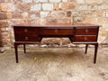 Vintage Mahogany Writing Desk with Brass Ring Handles